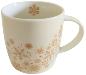 Home Elements Porcelánový hrnček s vianočným dizajnom Vločky 300 ml v darčekovom balení
