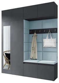 Predsieňová zostava EUGENIO 16, 190x225x40, grafit/trinity 15