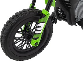 Ramiz PANTONE 361C Detská batériová motorka zelená + audio panel + pomalý štart + EVA kolesá