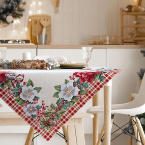 VIANOČNÝ GOBELÍNOVÝ OBRUS NA STÔL MERRY 140X180 CM VZOROVANÝ