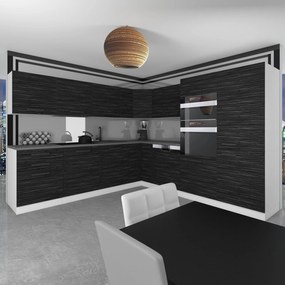 Kuchynská linka Belini Premium Full Version 480 cm eben kráľovský s pracovnou doskou JANE