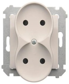 DG2MZ/11 Zásuvka bez uzemnenia dvojitý biely
