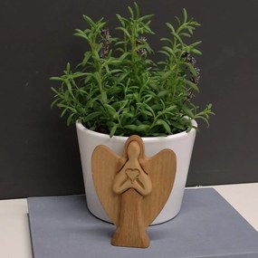 AMADEA Drevený anjel, masívne drevo, výška 10 cm