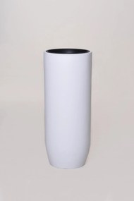 Kvetináč SOLERIO, výška 80 cm, sklolaminát, biely