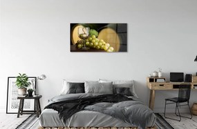 Obraz na skle Poháre hroznového suda 125x50 cm