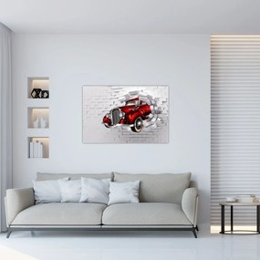 Obraz - Červené auto (90x60 cm)