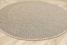 Koberec Flex 19242/P01 rybia kosť, béžový / krémový kruh