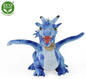 Rappa Plyšový drak modrý, 40 cm ECO-FRIENDLY