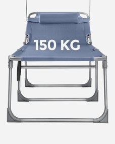 SONGMICS Lehátko, Skladacie ležadlo 193 x 53 x 29 cm, Modré