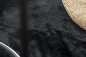 Protišmykový koberec POSH Shaggy čierny plyš