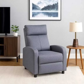 LuxuryForm DESIGN Televízne kreslo RUFO s polohovaním - šedé