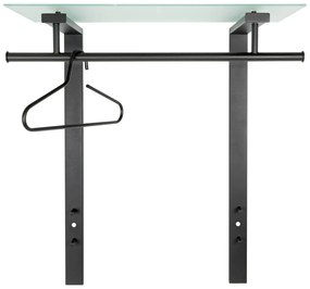 Čierny kovový nástenný vešiak s poličkou Dutch – Spinder Design