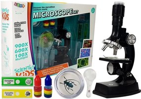 LEAN Toys Detský vzdelávací mikroskop pre malého vedca 900x 600x 100x