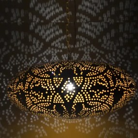 Závesná lampa filigránová - luster White & Gold UFO Ø45*125