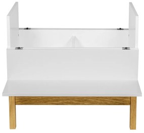 Biela/v prírodnej farbe vinotéka 75x70 cm Grande - Woodman