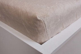 Jerry Fabrics Hrejivé prestieradlo mikroflanel 180x200 cm - Smotanová