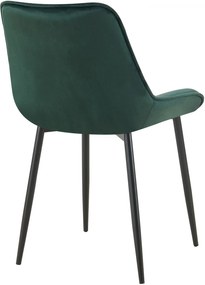 Jedálenská stolička Wallace - zamat - Zelená