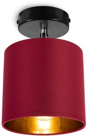 Stropné svietidlo GAMA, 1x červené textilné tienidlo, (možnosť polohovania)