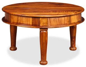 Konferenčný stolík, masívne sheeshamové drevo, 70x70x40 cm