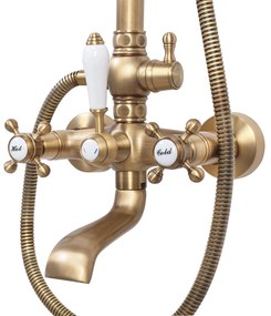 Rea Bergamo, sprchový set v retro štýle, antická bronz, REA-P5002