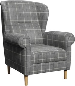 Sivé kreslo ušiak Swan – Ropez