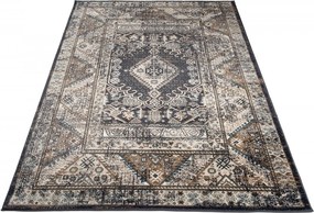 Antracitový obdĺžnikový koberec Dubai CHU – polypropylén Rozmer: 80x150 cm