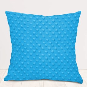 Biante Detská obliečka na vankúš Minky 3D bodky MKP-034 Modrá 40 x 40 cm