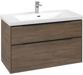 VILLEROY &amp; BOCH Subway 3.0 závesná skrinka pod umývadlo, 2 zásuvky, 973 x 478 x 429 mm, Arizona Oak, C57001VH