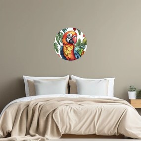 PIPPER. Papagáj - textilná nálepka na stenu Veľkosť: 60 cm