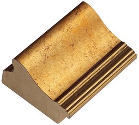 DANTIK rám na obraz 70x100 | KŘÍDLO malé zlaté patina (Plexi Čiré)