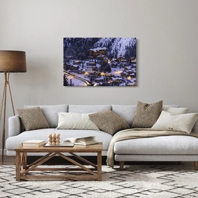 Obraz - horské zimné mestečko (90x60 cm)