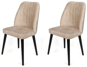 Súprava jedálenských stoličiek Alfa Beige and Black, 2 ks