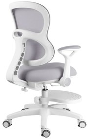 Detská rastúca stolička Neoseat JUNI 006 — látka, prateľný poťah, sivá