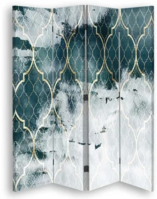 Gario Paraván Marocká ďatelina v tyrkysovej farbe Rozmery: 145 x 170 cm, Prevedenie: Klasický paraván