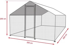 Výbeh pre hydinu Avenberg LOKI S 2 x 2 x 2 m