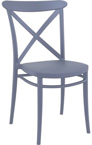 CROSS záhradná stolička bez podrúčok dark grey