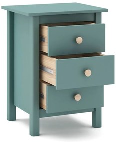 Detský nočný stolík z borovicového dreva v petrolejovomodrej farbe Max - Marckeric