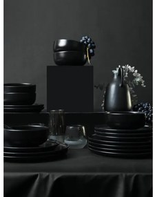 Jedálenská súprava 18 ks čierna/keramika