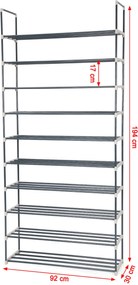 Sconto Regál na topánky LSA10G sivá