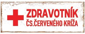 Ceduľa Zdravotník - ČS. Červeného Kríža