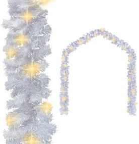 vidaXL Vianočná girlanda s LED svetielkami 10 m, biela-