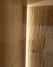 Obývacia stena Bolus, dub artisan, s osvetlením