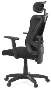 Kancelárska ergonomická stolička MANET — sieťovina / látka, čierna