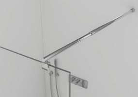 CERANO - Sprchová zástena Walk-in Onyx Ľ/P - guľatá vzpera - chróm, transparentné sklo - 120x200 cm, CER-CER-DY101-120-200