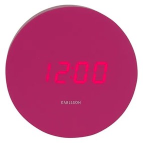 Karlsson 5981BP dizajnové LED hodiny s budíkomružové, priemer 9 cm