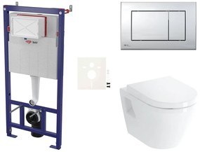 Cenovo zvýhodnený závesný WC set SAT do ľahkých stien / predstenová montáž + WC VitrA Integra SIKOSSINTBO21K