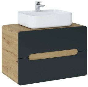 Kúpeľňová skrinka CMD ARUBA COSMOS 829 dub artisan/čierny mat