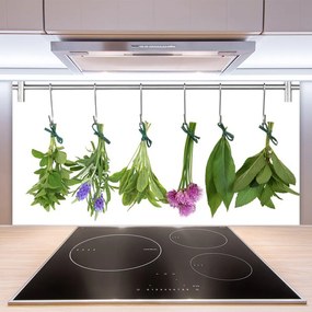 Sklenený obklad Do kuchyne Sušené byliny listy kvety 120x60 cm
