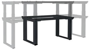 Výškovo nastaviteľný stôl OfficeTech Strong 180 x 80 cm, čierna podnož, buk