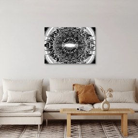 Obraz čiernobielych ornamentov (70x50 cm)